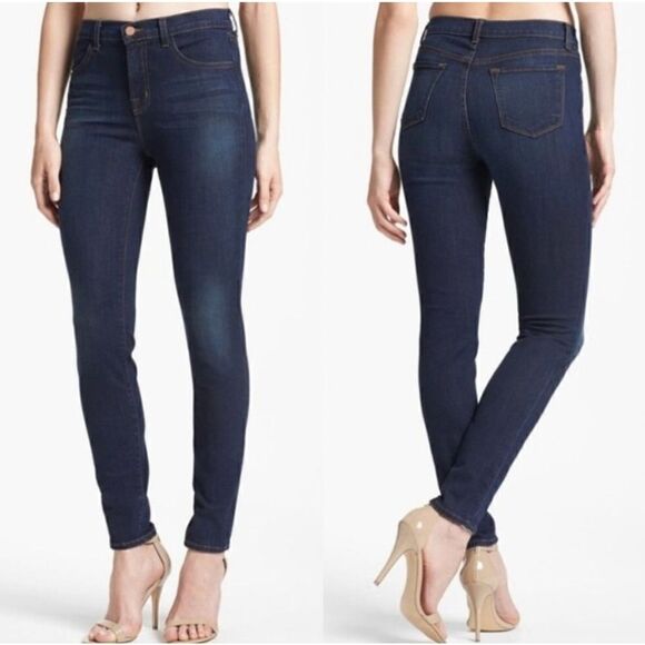 J BRAND | maria dark blue high rise skinny in starless wash 27 - Picture 1 of 11